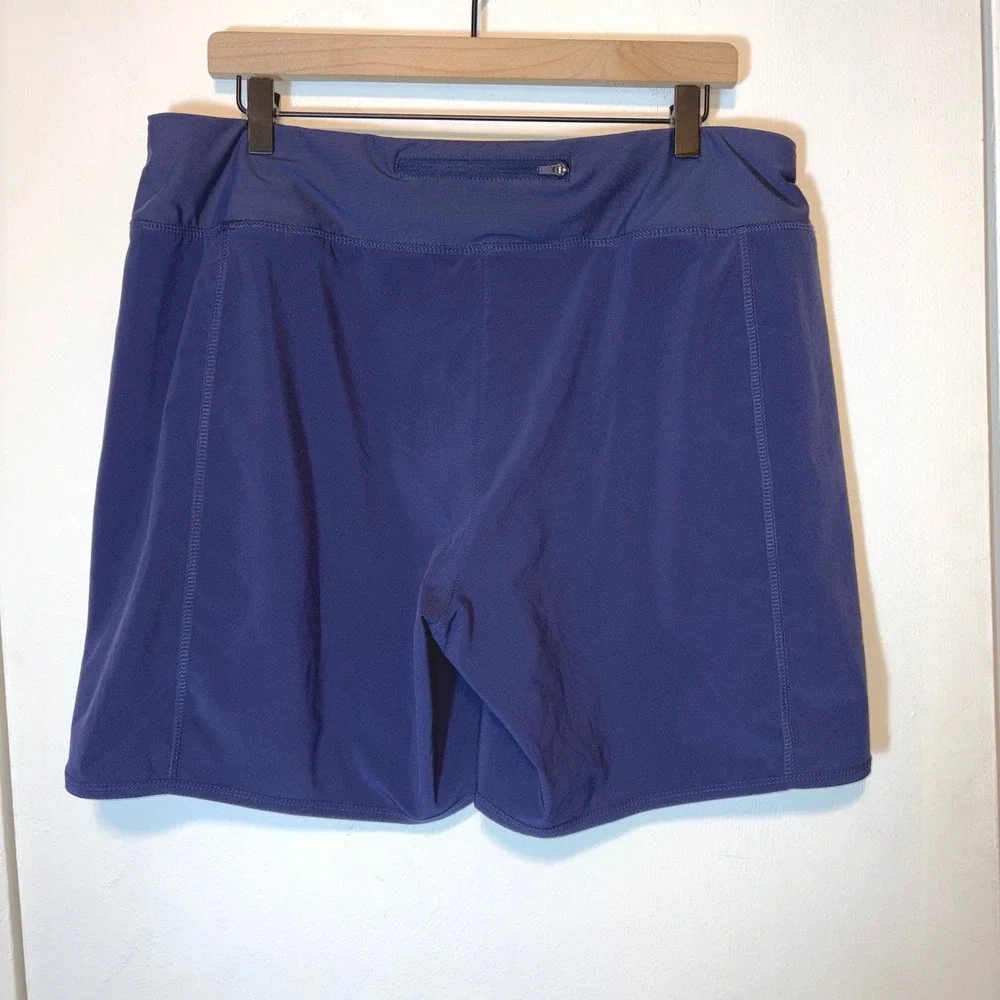 Title Nine Original Anti Run 7" Nimblene Shorts XL Blue Stretch Athletic Hiking - Picture 4 of 9